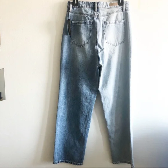 Blank NYC Overlap Baxter Ribcage Straight Jeans Two Tone - Picture 8 of 13
